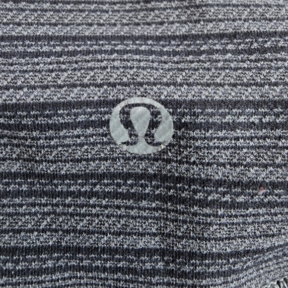 Lululemon Wunder Under Crop II Women's 4 Textured Stripe Slate Deep Coal Gray - Picture 5 of 7